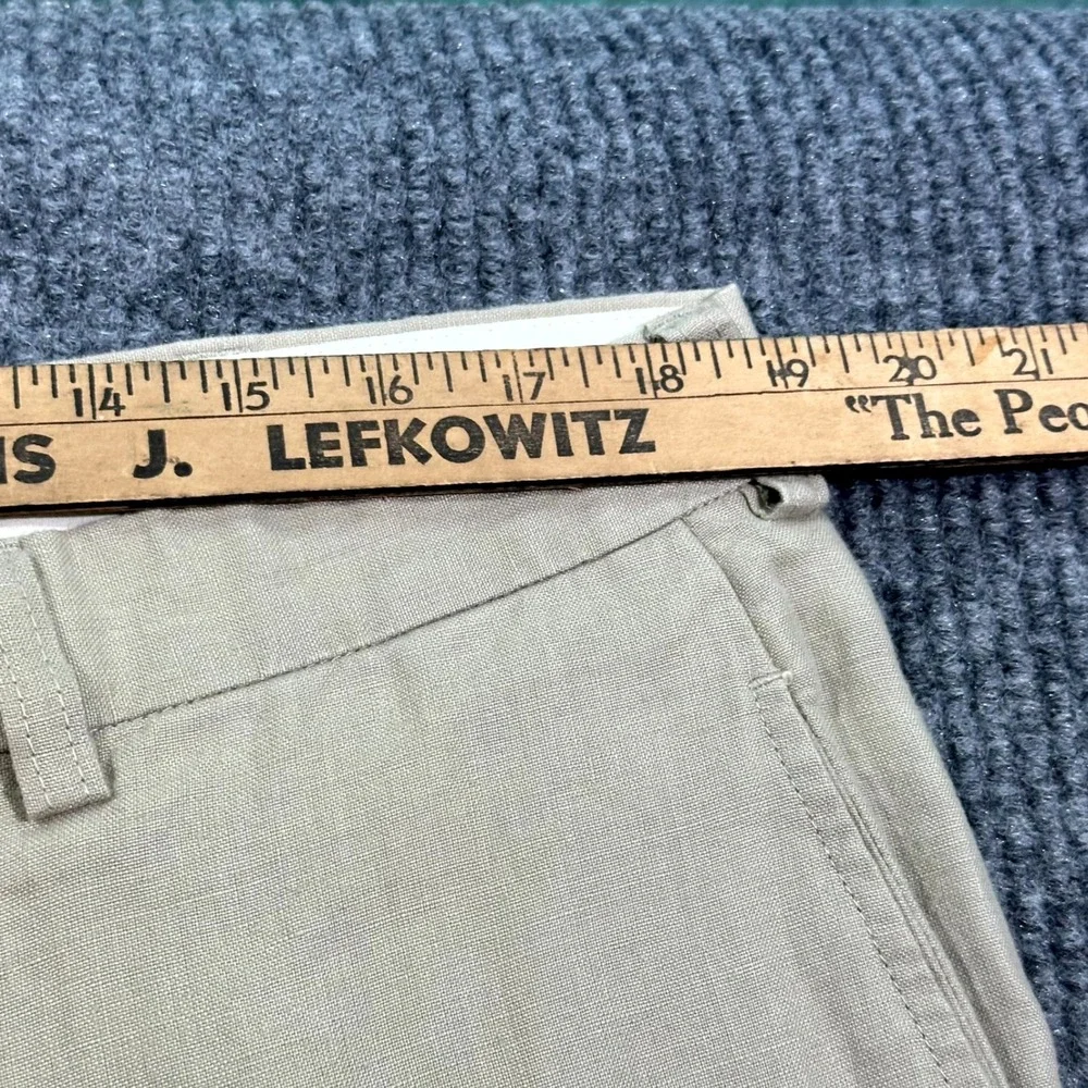 Brooks Brothers Irish Linen Pants Mens 38x30 Beige Khaki Flat Front Trousers